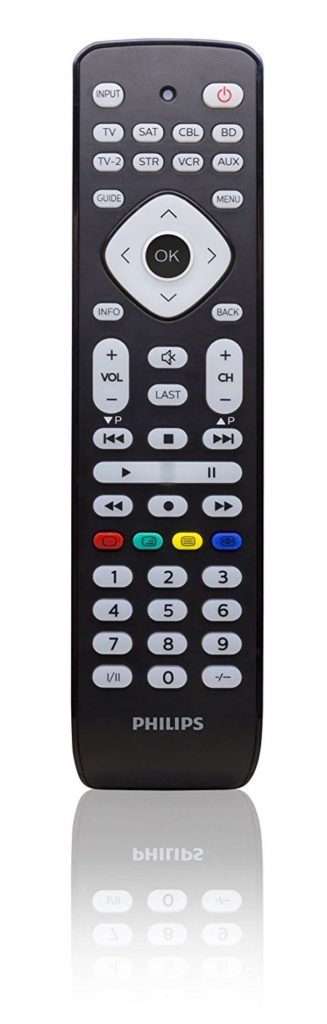 Philips SRP2018/10 - Mando a distancia universal (Televisor, DVD, Blue-ray, Cable, VCR, DTV, DVR, aparatos stream)