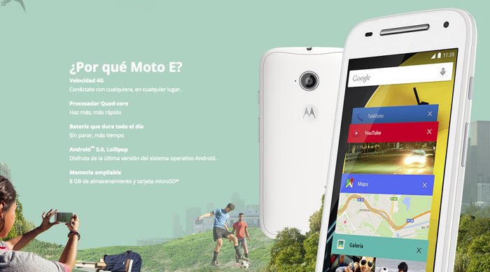 nuevo Motorola Moto E 4G 2015