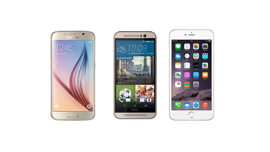 HTC One M9 vs Samsung Galaxy S6 vs iPhone 6: Comparativa smartphones