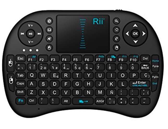 Rii Mini i8 - Teclado ergonómico con touchpad (RF 2.4 GHz, USB)