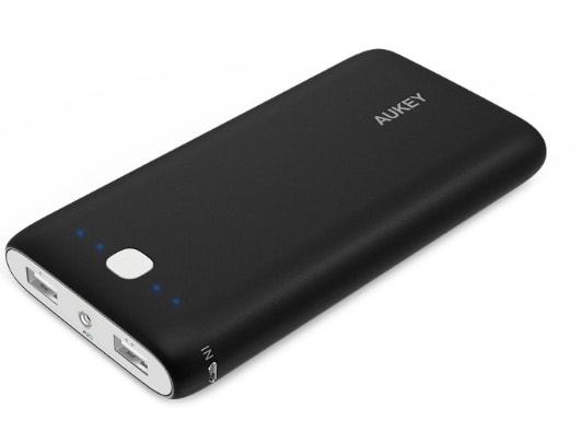 AUKEY Batería externa de 20.000mAh para iPhone, Samsung, iPad, LG, HTC, Kindle, Tablets