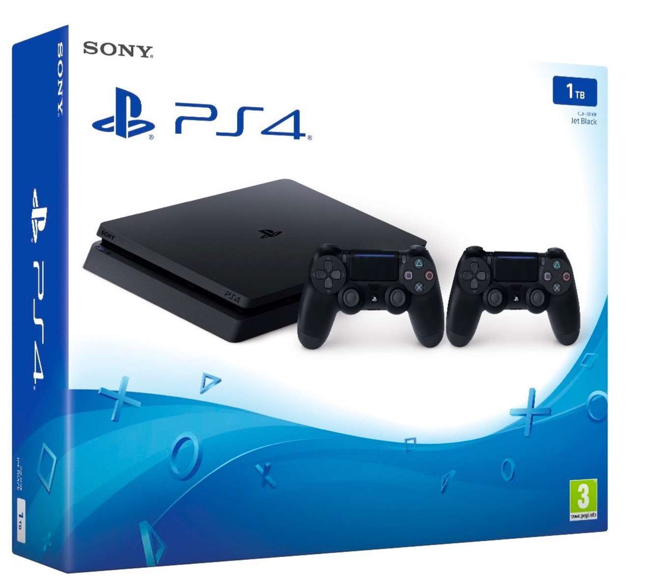 Pack Playstation 4 (PS4) con dos mandos: Playstation 4 1 TB D Chassis Slim + 2° Controller Dualshock Wireless