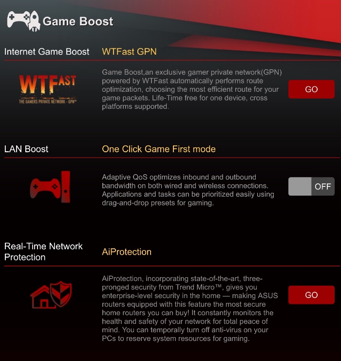 Gamers Private Network (GPN) de WTFast - Game Boost Asus Routers