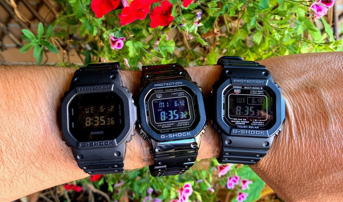 Casio G-Shock DW-5600BB-1ER vs Casio G-Shock GMW-B5000GD-1ER vs Casio G-Shock GW-5610-1BER
