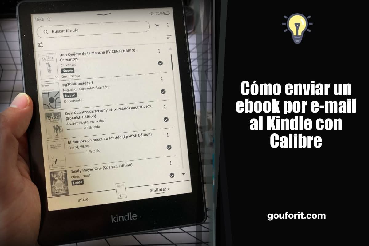Cómo enviar un ebook por e-mail al Kindle con Calibre