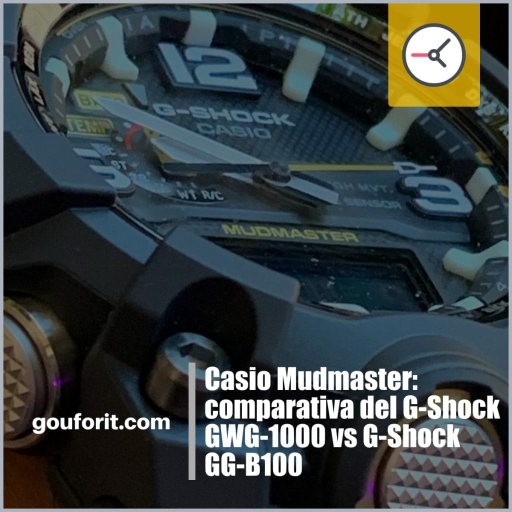 Comparativa funcionalidades y características Casio G-Shock GWG-1000 y Casio G-Shock GG-B100