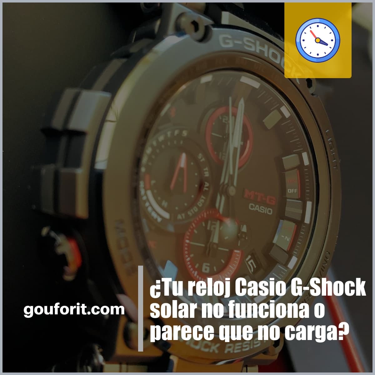 ¿Tu reloj Casio G-Shock solar no funciona o parece que no carga? Posibles soluciones