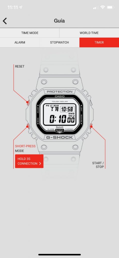 Casio G-Shock GW-B5600: guia reloj