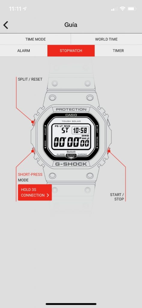 Casio G-Shock GW-B5600: guia reloj