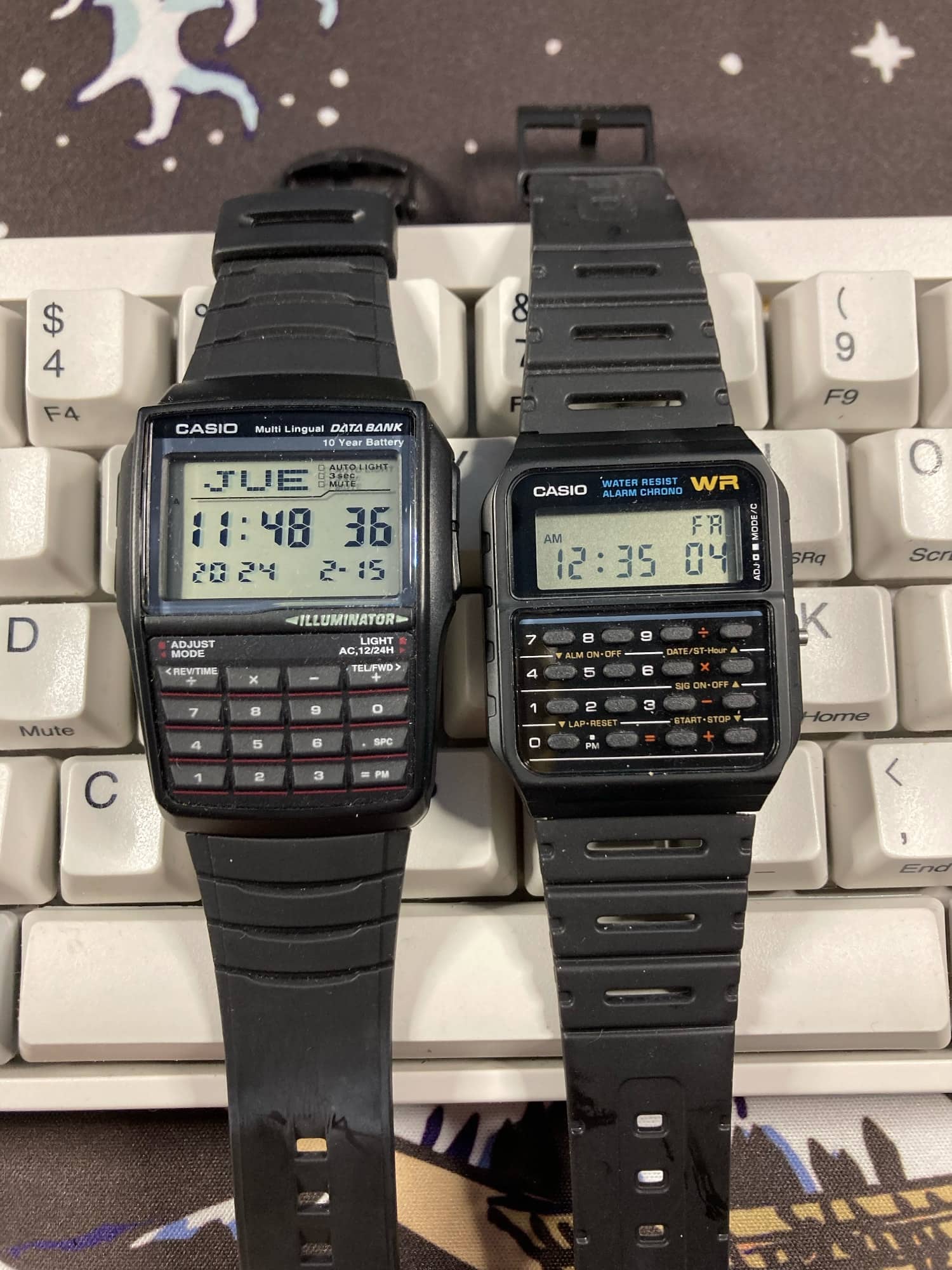 Los relojes calculadora de Casio: Casio dbc-32 y Casio ca-53w