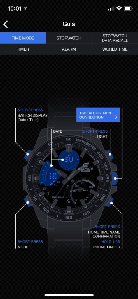 Casio EDIFICE ECB-900DB-1AER: app bluetooth