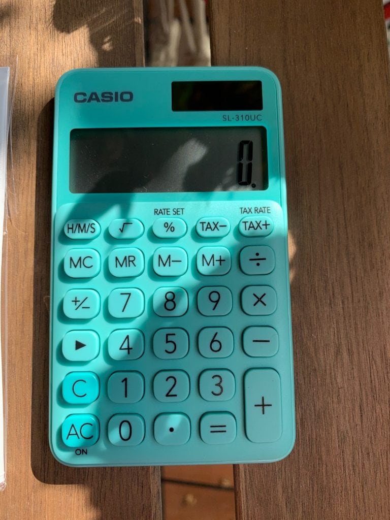 Casio SL-310UC - Calculadora de bolsillo: teclas