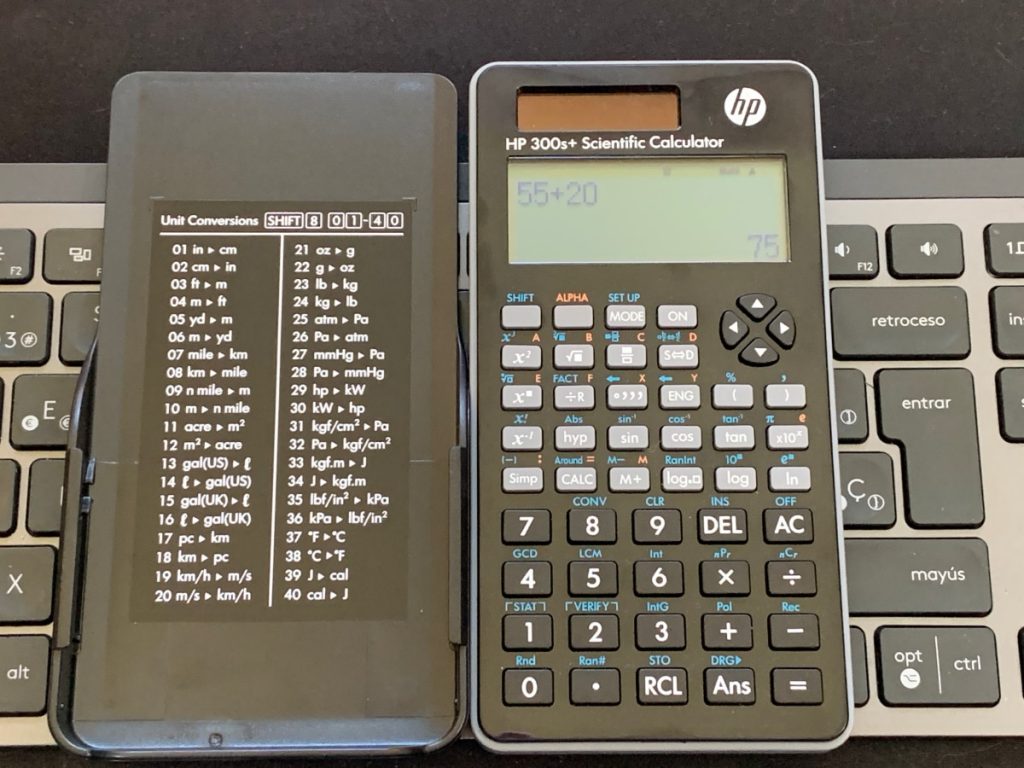 Calculadora científica HP 300s+: pantalla