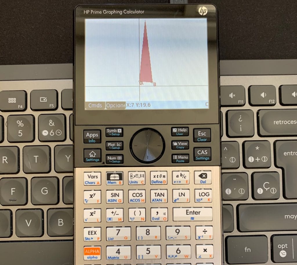HP Prime Graphing Calculator: solucionador de triángulos