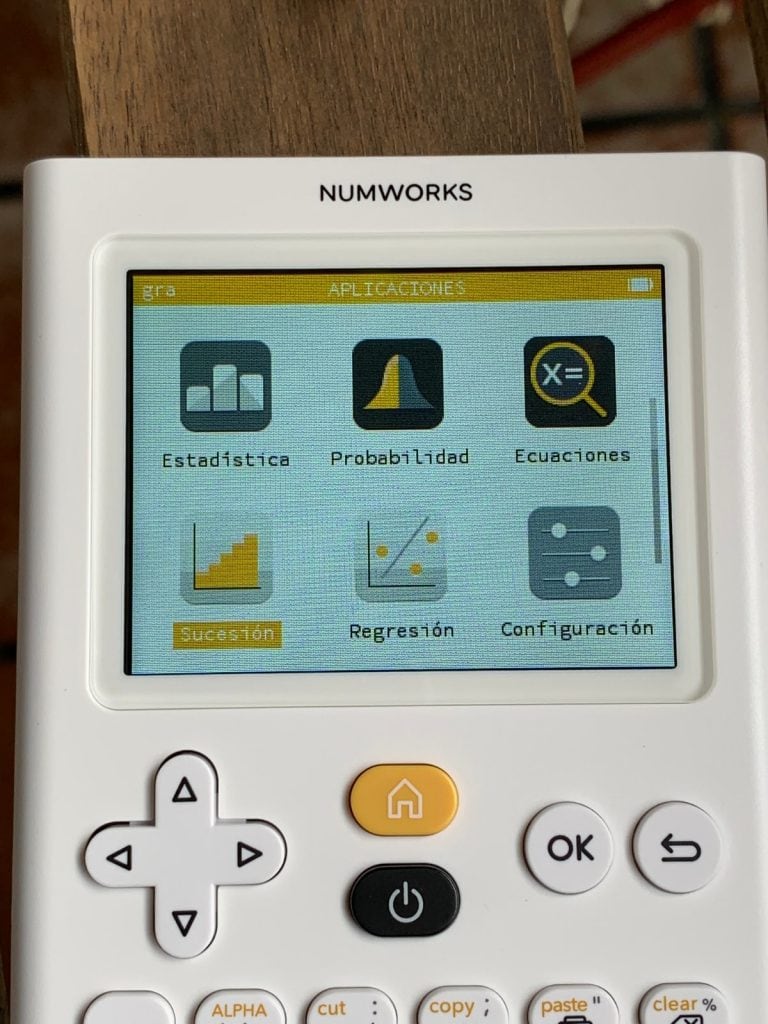 NumWorks Calculadora Gráfica: pantalla