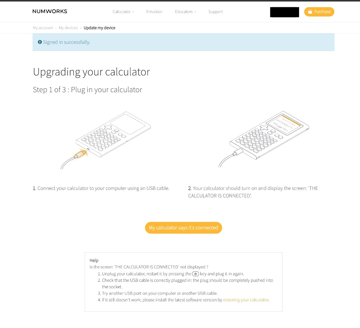 NumWorks Calculadora Gráfica: pasos web para actualización