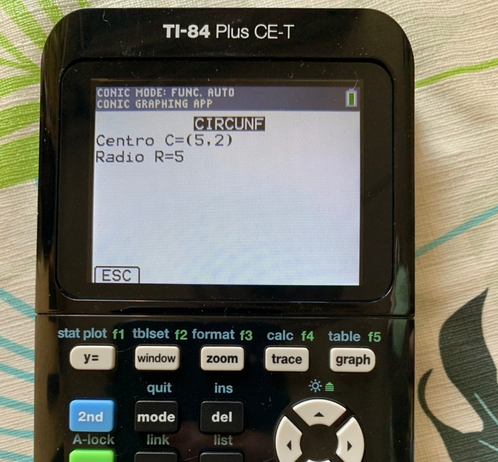 Texas Instruments TI-84 Plus CE-T: representación de funciones