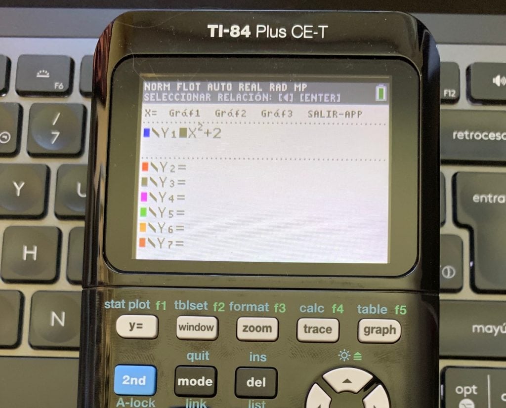 Texas Instruments TI-84 Plus CE-T: representación de funciones