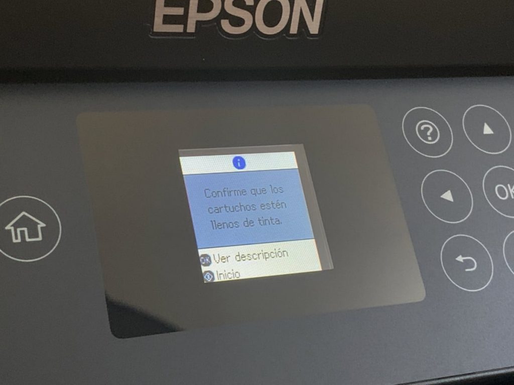 Epson EcoTank ET-2750: configuracion en pantalla LCD