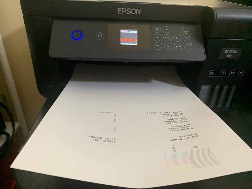 Epson EcoTank ET-2750: calibracion