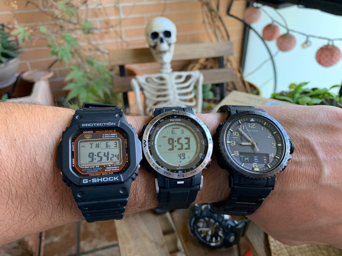Casio G-Shock GW-M5610 - Casio Pro Trek PRW-30 y Casio Pro Trek PRW-50