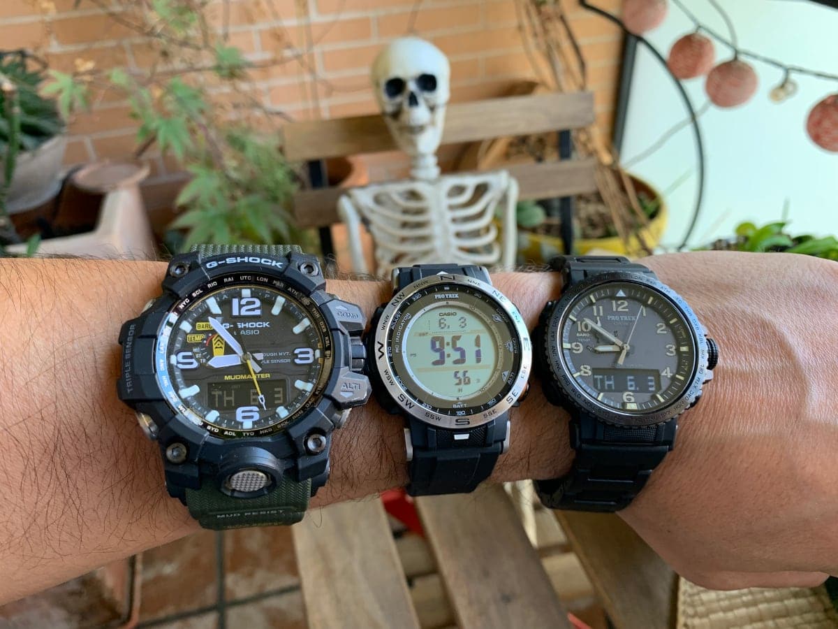 Casio G-Shock GWG-1000 - Casio Pro Trek PRW-50 y Casio Pro Trek PRW-30