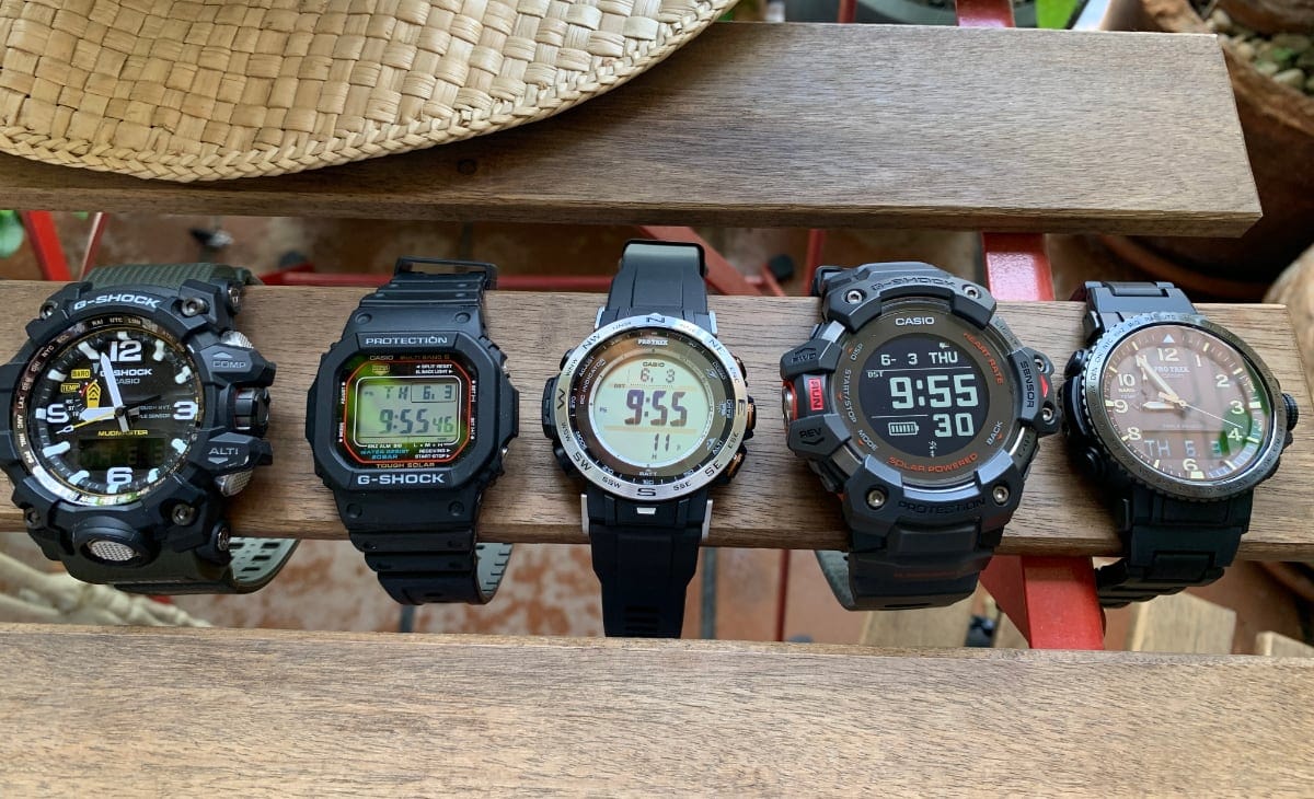 Casio G-Shock GWG-1000, G-Shock GW-M5610, G-Shock GBD-H1000 - Casio Pro Trek PRW-30 y Casio Pro Trek PRW-50