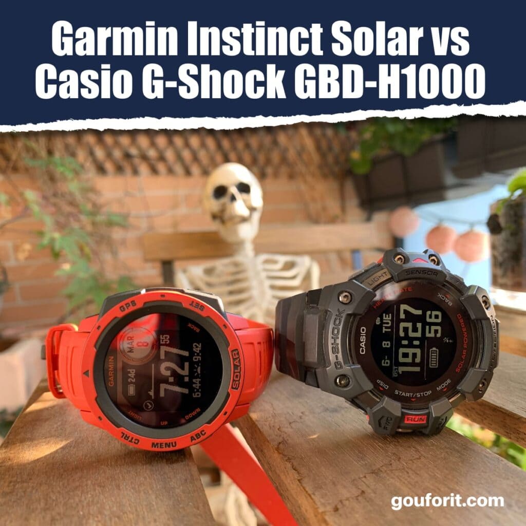 Garmin Instinct Solar vs Casio G-Shock GBD-H1000: comparativa de relojes deportivos