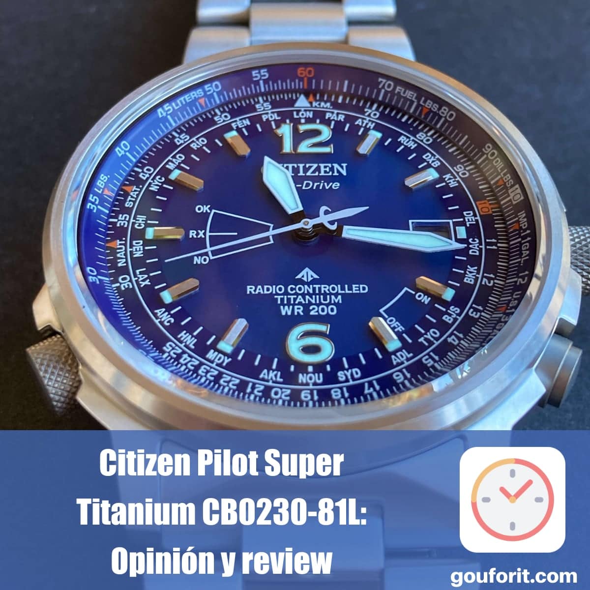 Citizen Pilot Super Titanium CB0230-81L: Opinión y review