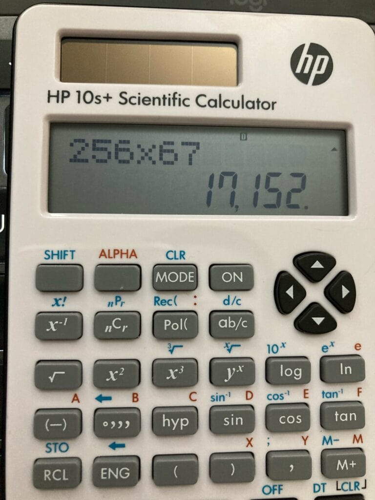 Calculadora científica HP 10s+: pantalla