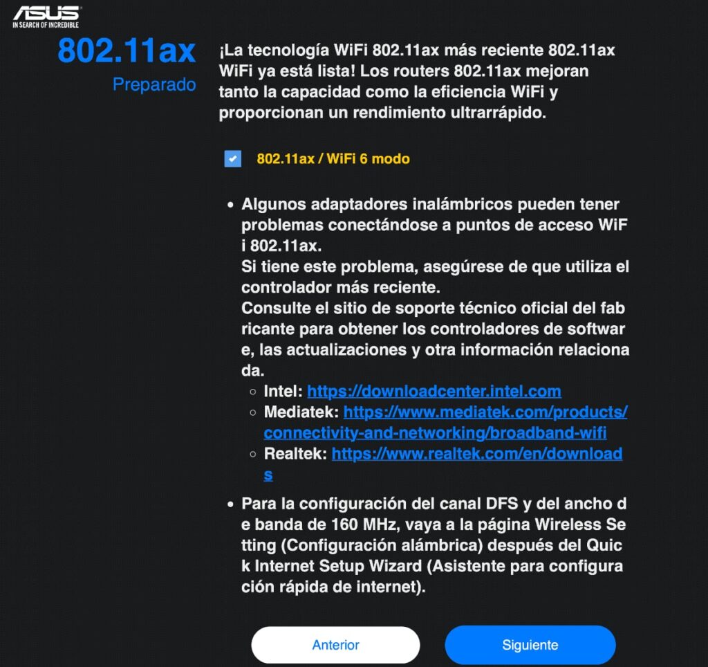 Asus RT-AX86U: puesta en marcha wifi 6