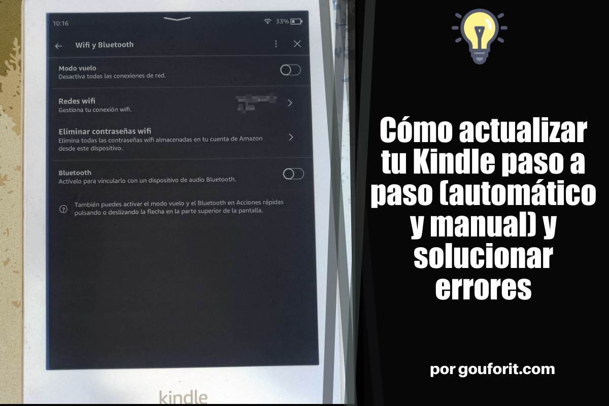 Cómo actualizar tu Kindle paso a paso (automático y manual) y solucionar errores