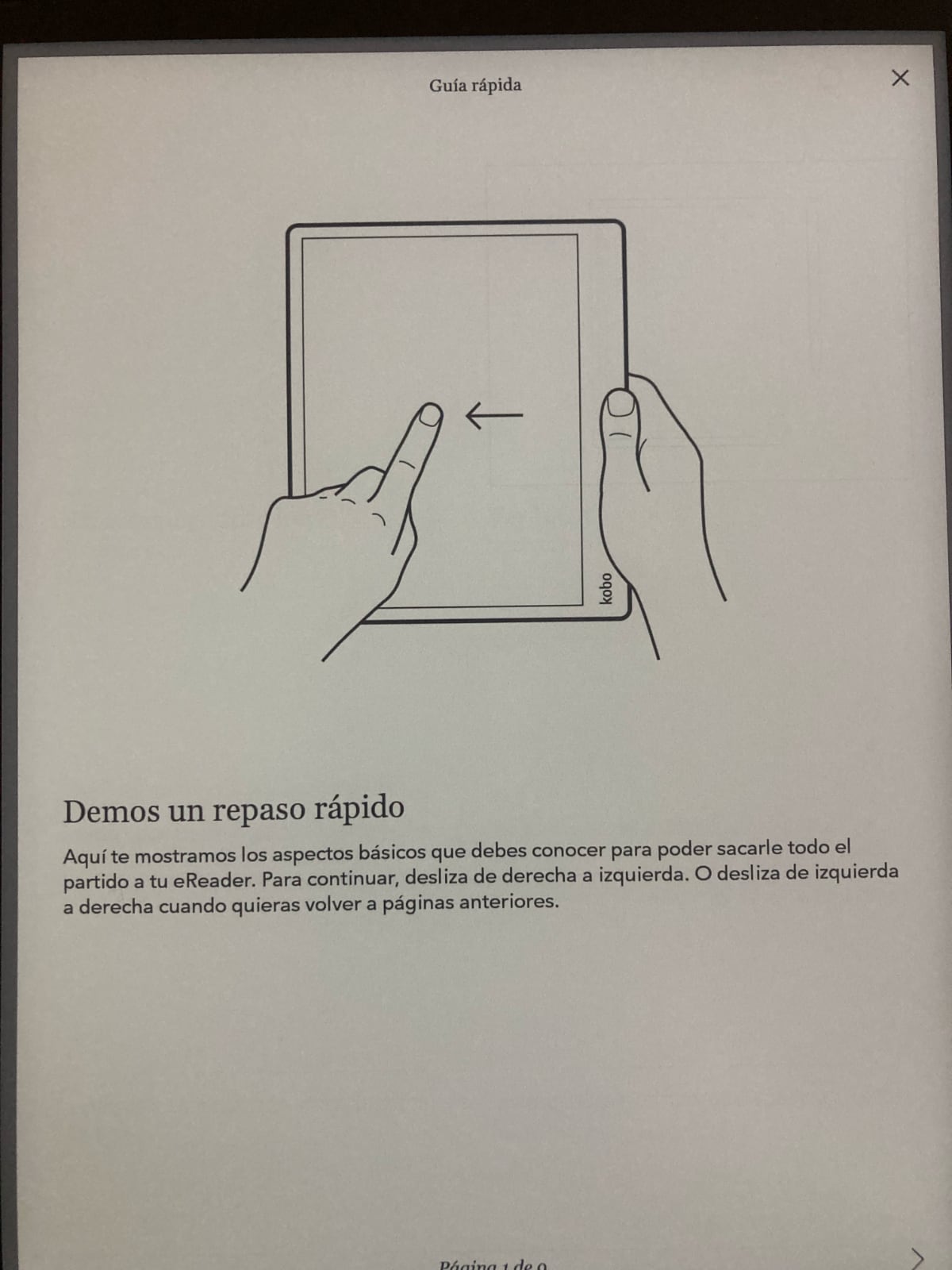 Guía rápida Kobo Elipsa