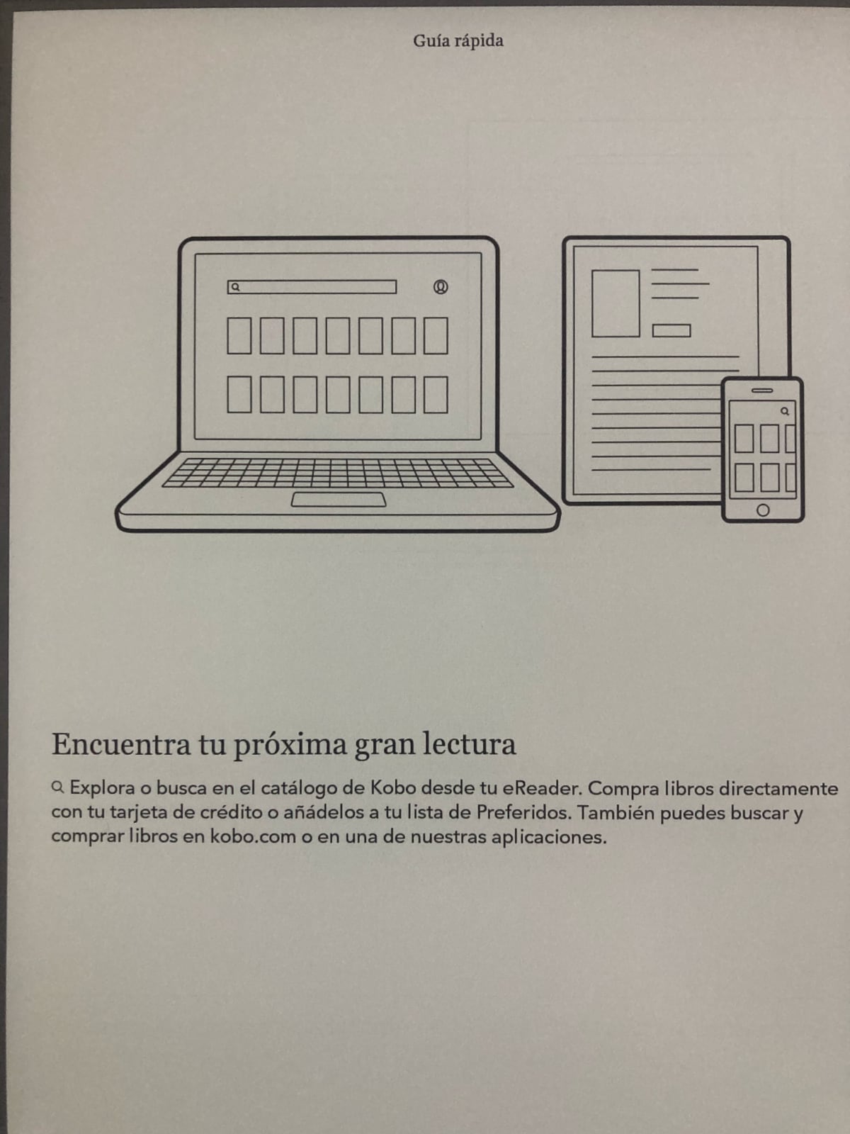 Guía rápida Kobo Elipsa