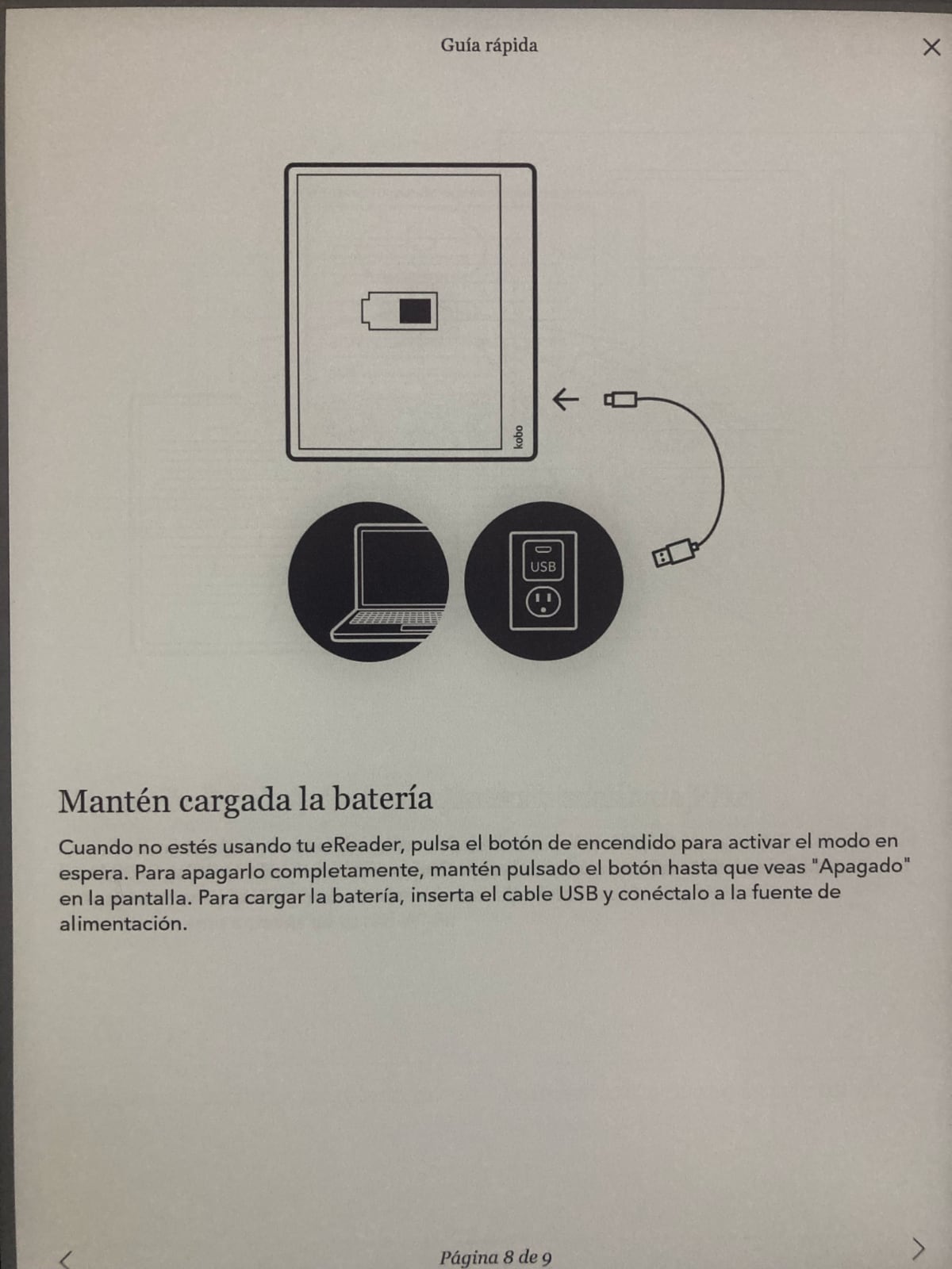 Guía rápida Kobo Elipsa