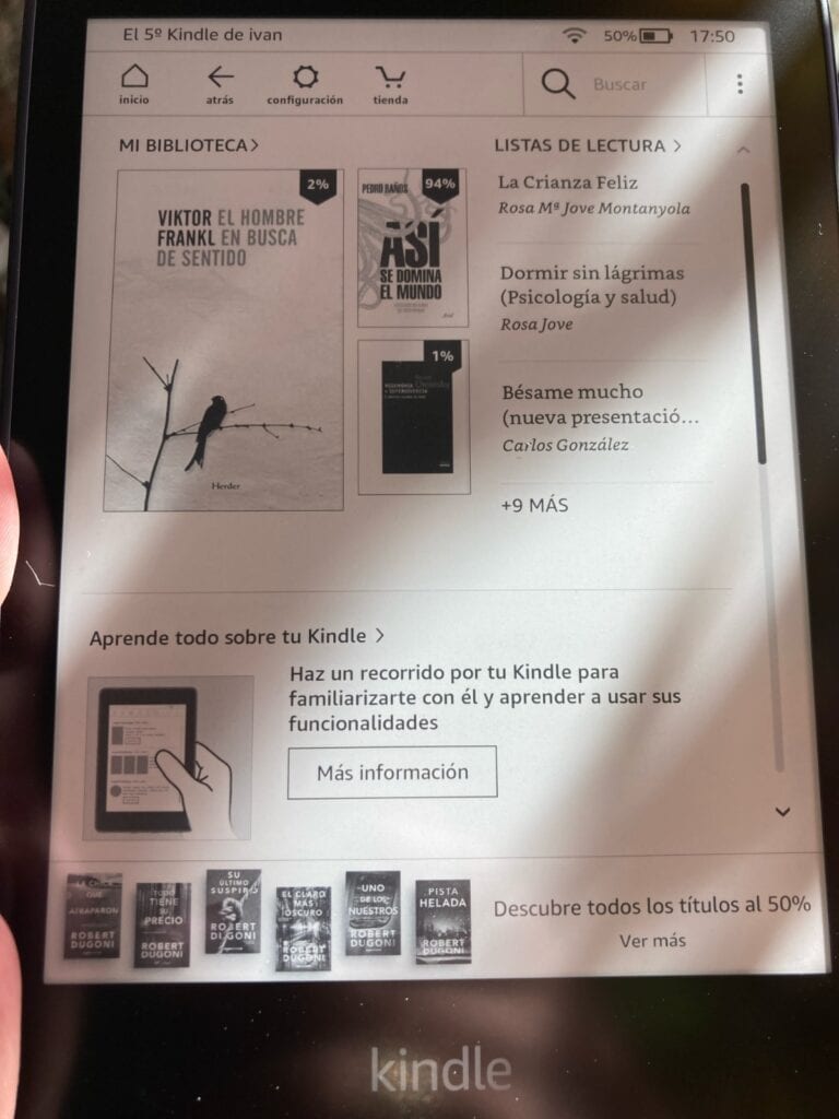 Amazon Kindle Paperwhite (2021): interfaz antigua