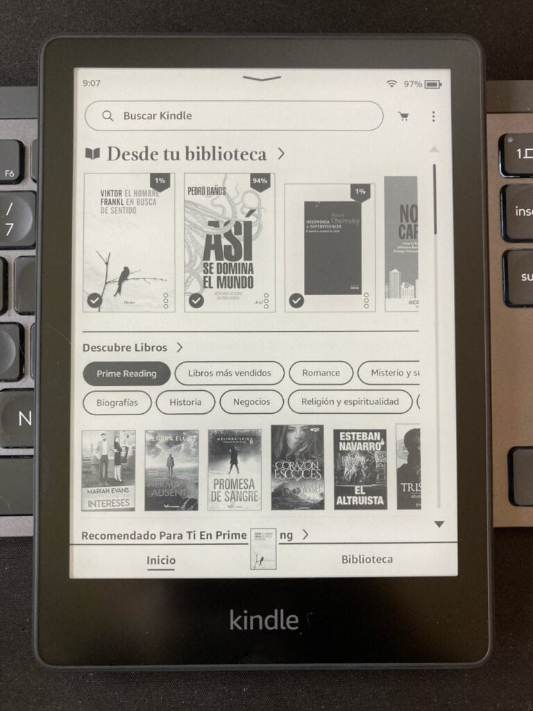 Amazon Kindle Paperwhite (2021): interfaz nueva
