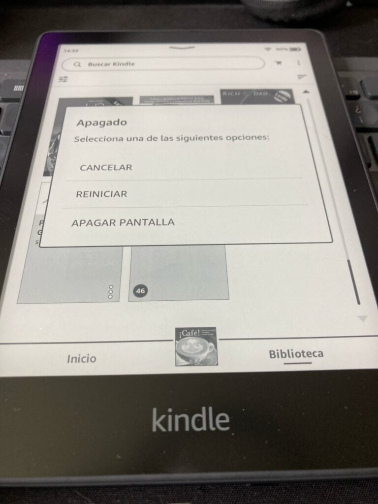 Apagar pantalla Kindle Paperwhite