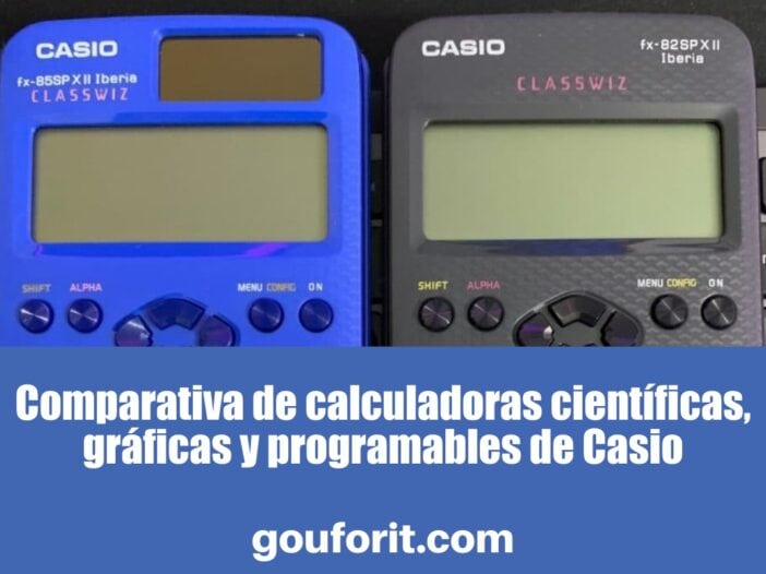Comparativa de calculadoras científicas, gráficas y programables de Casio