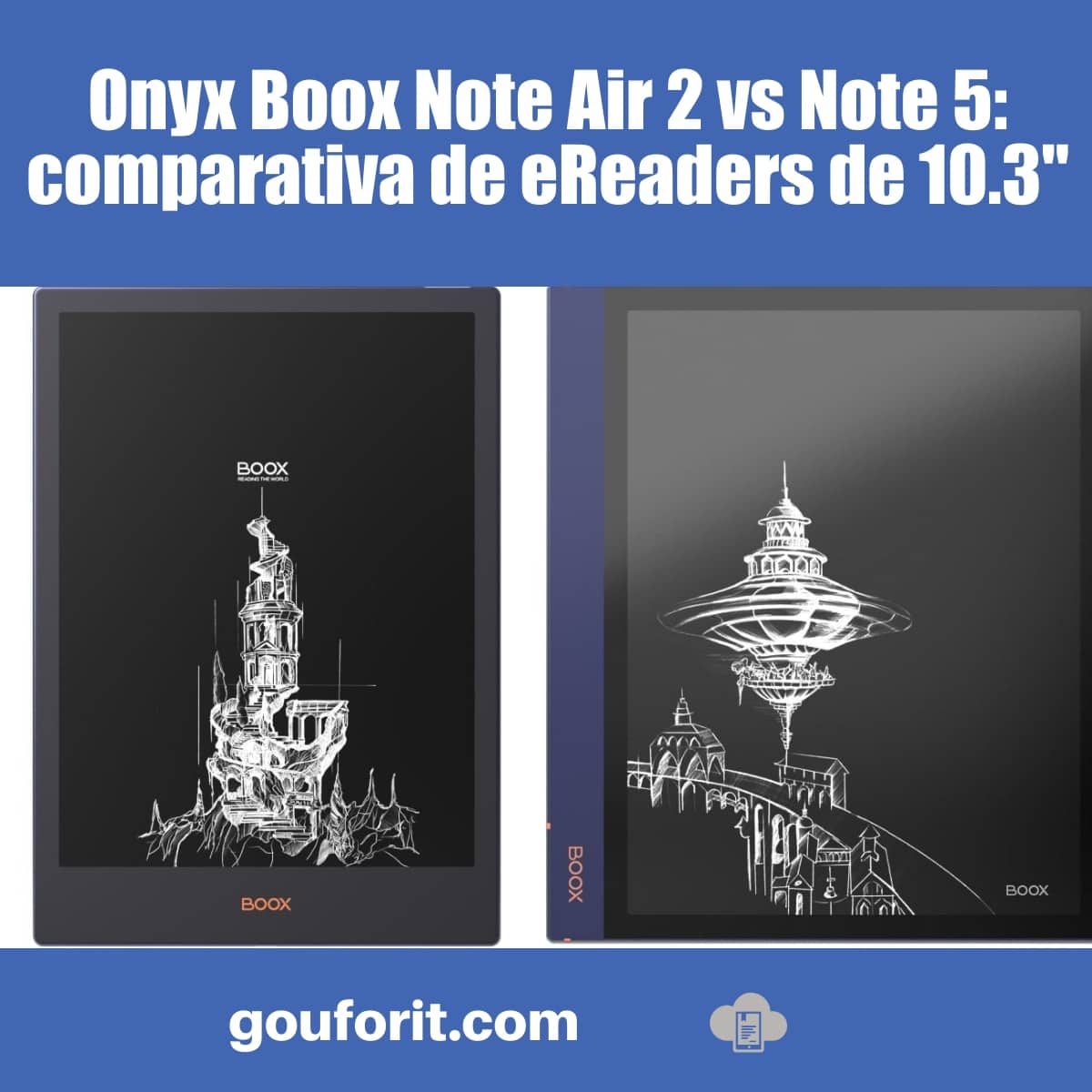 Onyx Boox Note Air 2 vs Note 5: comparativa de eReaders de 10.3"
