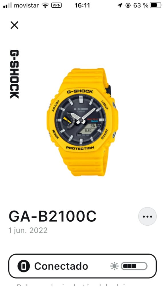 Casio G-Shock GA-B2100C-9AER: app Casio Watches