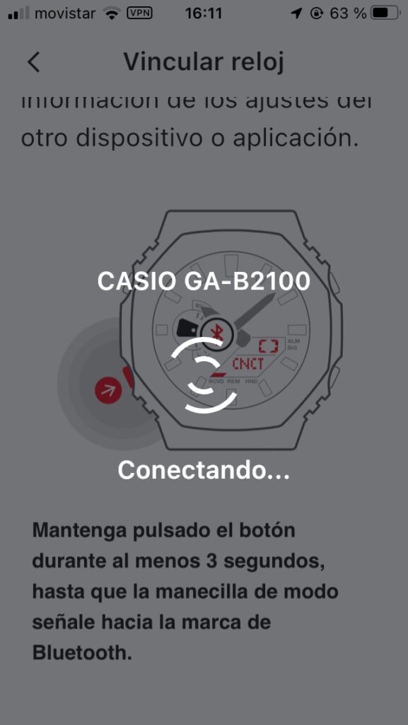 Casio G-Shock GA-B2100C-9AER: app Casio Watches