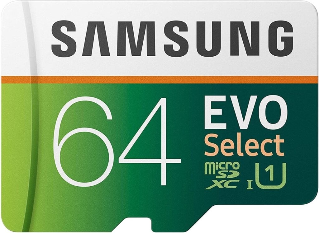 Samsung EVO Select - Tarjeta de Memoria microSD de 64 GB, 100 MB/s, Full HD y 4 K UHD, con daptador SD 