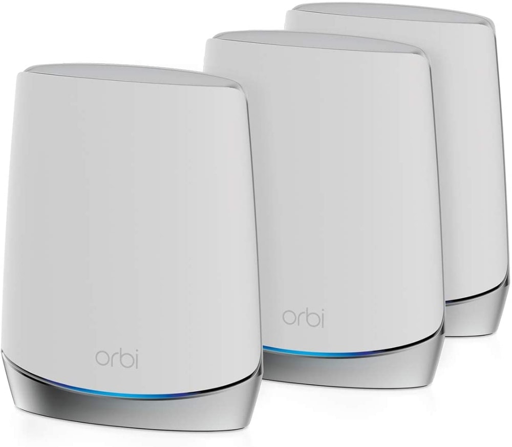 NETGEAR Orbi Mesh WiFi 6 RBK753, sistema tribanda compuesto por 1 router y 2 extensores satélite