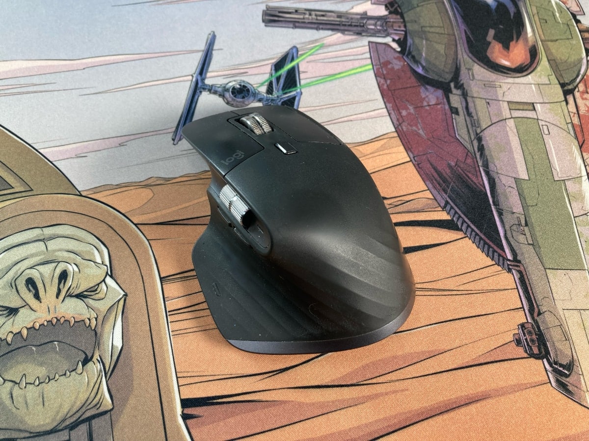 Alfombrillas de Star Wars para gaming: The Mandalorian - contraste con ratón