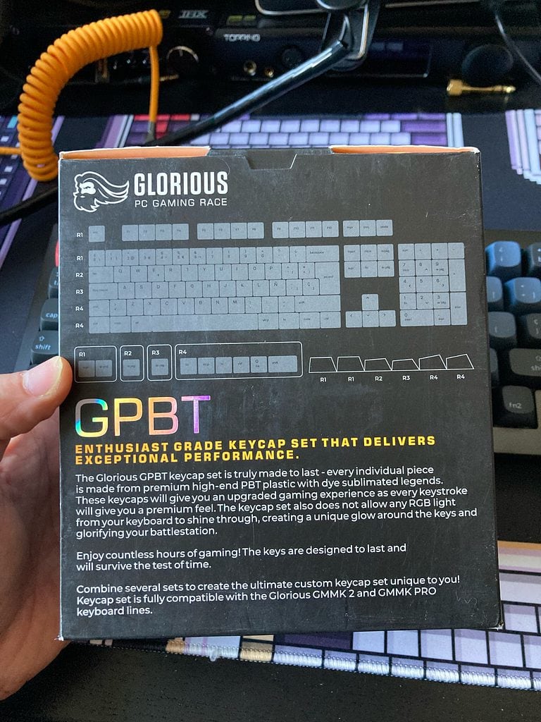 KeycapsISO en español: Glorious PC Gaming Race GPBT ISO Keycaps. Con la ñ.