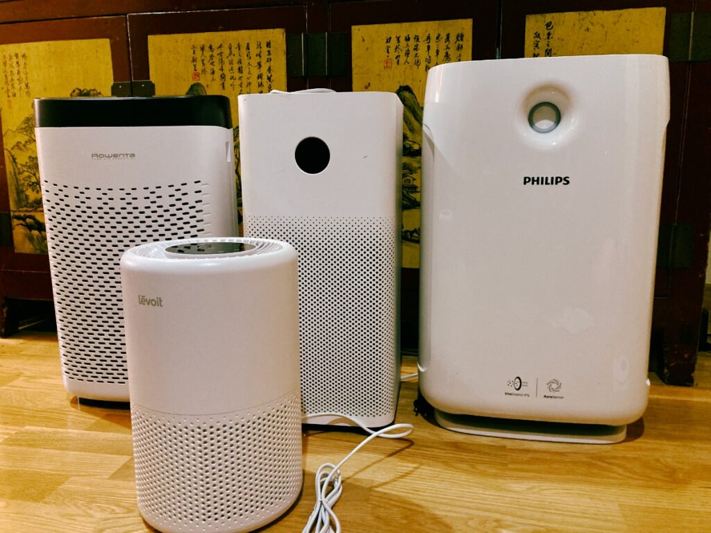 Xiaomi Mi Air Purifier 3H, un Levoit Core 200S, el Philips Serie 2000 y un Rowenta Pure Air Essential PU2530: purificadores de Aire que hemos probado en gouforit.com