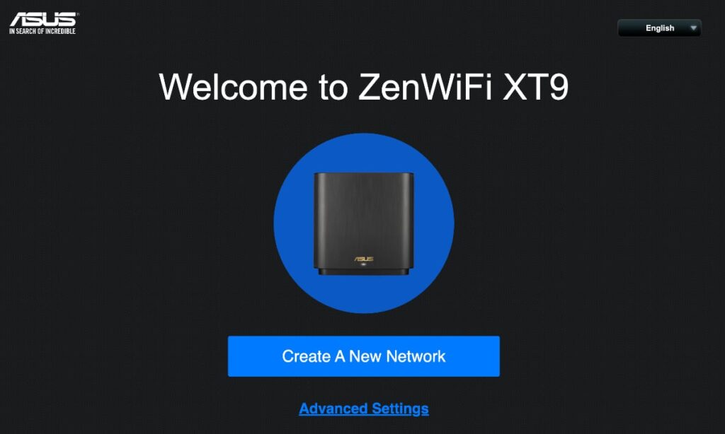 Asus ZenWifi XT9: interfaz web