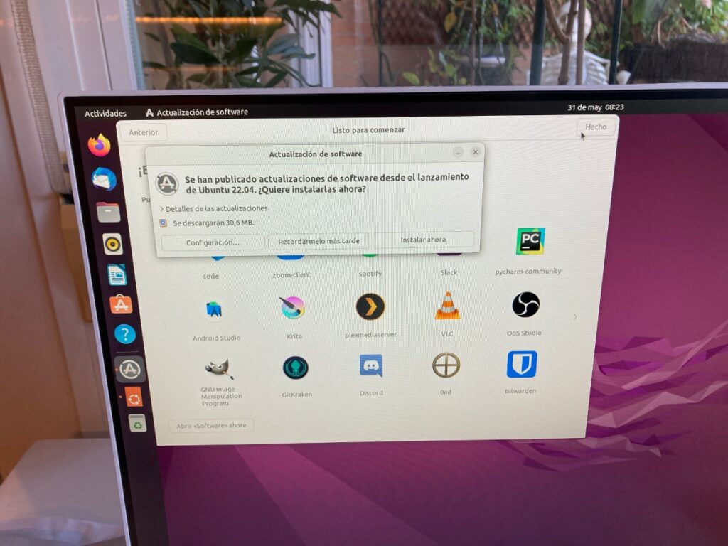 Instalación del sistema operativo Ubuntu en el HP All-in-One 22: actualizaciones