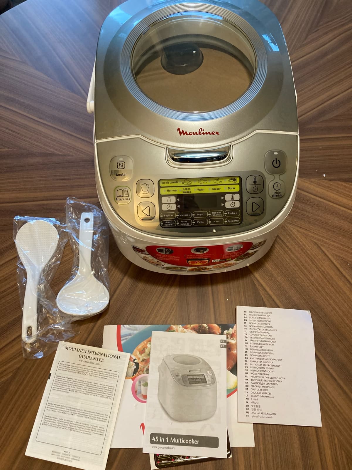 Moulinex Maxichef Advance MK8121 - unboxing: instrucciones y cucharas incluidas. 